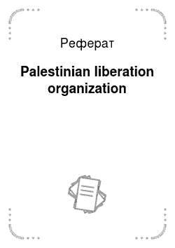 Реферат: Palestinian liberation organization