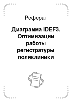 Реферат: Диаграмма IDEF3. Оптимизации работы регистратуры поликлиники