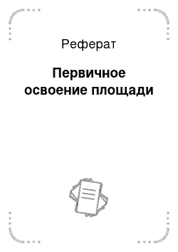 Реферат: Первичное освоение площади